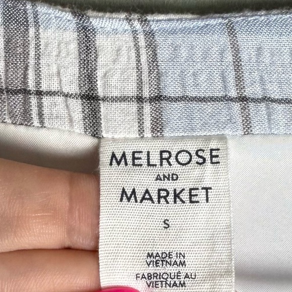 Melrose and Market Women’s Plaid Seersucker Blazer Light Blue White Size Small - Picture 10 of 10